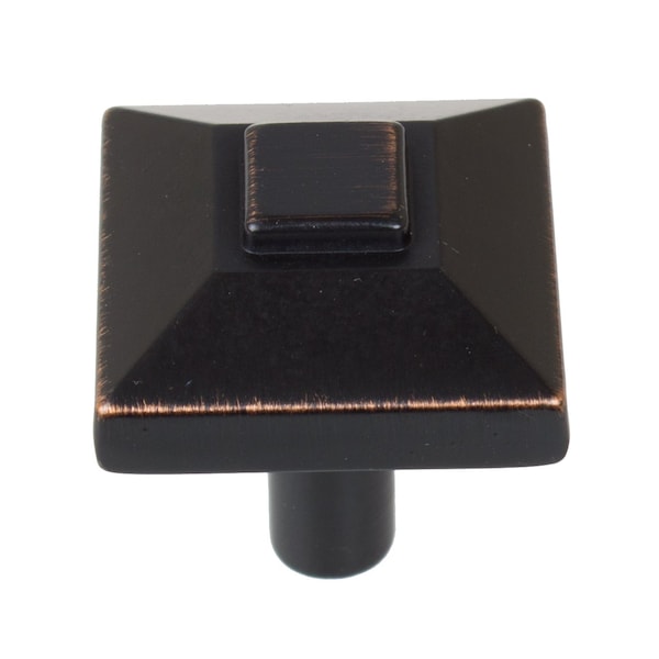 Gliderite Hardware 7/8 in. Oil Rubbed Bronze Pyramid Cabinet Knob, 5PK 5746-ORB-5 - main